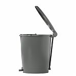Ведро для мусора Альтернатива Эконом М7250, объем 12 литров, пластик, с крышкой, с педалью, цвет Серый