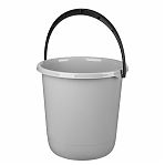 Ведро хозяйственное Homver Etna  221218635/03, объем 10 литров, пластик, с ручкой и крышкой, цвет Серый