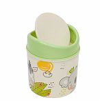 Контейнер для мусора Полимербыт Giraffix 39050, объем 1 литр, пластик, настольный, с крышкой, цвет Белый