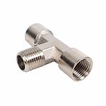 Соединение T-образное Eco AB-T-MT14/2FT14, 1/4" FMF, латунь, хром