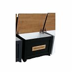 Сундук Treasure для хранения предметов, Береза+МДФ, черный, 470х510х740 мм