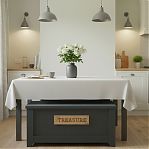 Сундук Treasure для хранения предметов, ЛДСП+МДФ, графит, 470х510х920 мм