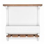 Винная полка Wine&Glasses 140х500х510 мм, для бокалов, шпон, береза белая