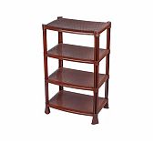 Этажерка для обуви Альтернатива, 4 полки, 350х510х830 мм, пластиковая, разборная, коричневая