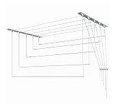 Сушилка для белья Лиана Люкс потолочная, длина 1800 мм, 5 прутьев до 12.5 кг