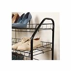 Этажерка для обуви Nika ЭТ1-Ч, 4 полки, металлическая, разборная, 280х660х700 мм, черная