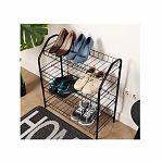 Этажерка для обуви Nika ЭТ1-Ч, 4 полки, металлическая, разборная, 280х660х700 мм, черная