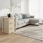 Комод Эльфпласт Виола 339, пластиковый, 3-х секционный, слоновая кость, 39х39х63.5 см