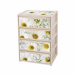 Комод ЭльфПласт Elegance 444, 4 ящика, прямоугольный, с рисунком, 410х555х810 мм