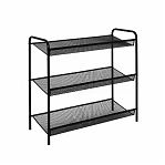 Подставка для обуви Зми Женева 23, металлическая, 3 полки, черный, 650х600х260 мм