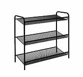Подставка для обуви Зми Женева 23, металлическая, 3 полки, черный, 650х600х260 мм
