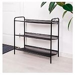 Подставка для обуви Зми Женева 23, металлическая, 3 полки, черный, 650х600х260 мм