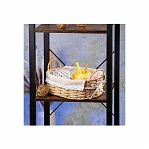 Корзина Y4-7647 плетёная, овальная с ручками, бежевая 10х21х30 см