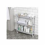 Этажерка на колесах Бытпласт Джулия, 3 полки, 180х590х610 мм, пластиковая, светло-серая 