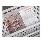 Этажерка на колесах Бытпласт Джулия, 3 полки, 180х590х610 мм, пластиковая, светло-серая 