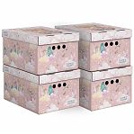 Коробка для хранения Valiant Путешастики KCTN-TRP-4S, складная, 185х250x330 мм, с крышкой, картон 