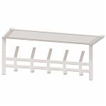 Вешалка настенная с полкой ЗМИ Торонто 21, ВСПТ21Б, 5 крючков, цвет белый, 270х270х670 мм