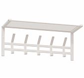 Вешалка настенная с полкой ЗМИ Торонто 21, ВСПТ21Б, 5 крючков, цвет белый, 270х270х670 мм