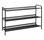 Подставка для обуви ЗМИ Женева 33, ПДО Ж33, 3 полки, цвет черный, 260х600х870 мм