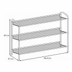 Подставка для обуви ЗМИ Женева 33, ПДО Ж33, 3 полки, цвет черный, 260х600х870 мм