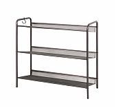 Подставка для обуви Зми Женева 23, 250957, металлическая 3 полки, графит, 270х600х645 мм