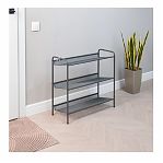 Подставка для обуви Зми Женева 23, 250957, металлическая 3 полки, графит, 270х600х645 мм