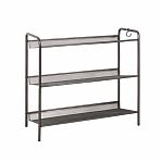 Подставка для обуви Зми Женева 23, 250957, металлическая 3 полки, графит, 270х600х645 мм