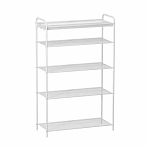 Подставка для обуви ЗМИ Верона 25 ПДОВ25 Б, 5 полок, белая, 30х65х95 см