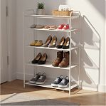 Подставка для обуви ЗМИ Верона 25 ПДОВ25 Б, 5 полок, белая, 30х65х95 см