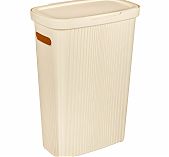 Корзина для белья Econova Velvet 433246207 пластиковая, бежевая, 290х450х630 мм, 45 л