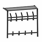 Вешалка настенная ЗМИ Торонто ВСПТ22 с полкой, 9 крючков, графит, 27х58.5х67 см