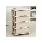 Комод Альтернатива Лаура М6839, 4 ящика, 425х560х925 мм, слоновая кость, пластиковый