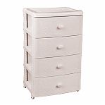 Комод четырехсекционный Альтернатива Флоран М6838, слоновая кость, 42.5х56х90.5 см