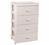 Комод четырехсекционный Альтернатива Флоран М6838, слоновая кость, 42.5х56х90.5 см