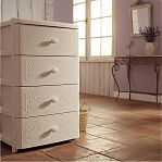 Комод четырехсекционный Альтернатива Флоран М6838, слоновая кость, 42.5х56х90.5 см