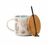 Кружка REMECO Кактус с крышкой и ложкой 470 мл