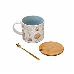 Кружка REMECO Кактус с крышкой и ложкой 470 мл