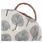 Корзина плетеная Дерево Y6-2527 круглая с ручками, бежевая 27х25х8 см