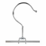 Вешалка для брюк и юбок Рыжий кот с зажимами, металл, серебристая, 29 см