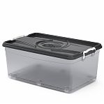 Контейнер для хранения Альтернатива М3115 с крышкой, 40 л, пластиковый, 265х395х610 мм