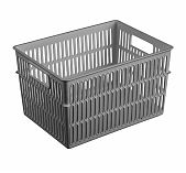 Корзина Econova Simplify, универсальная, серая, 108х136х184 мм, 2 л, 435250711