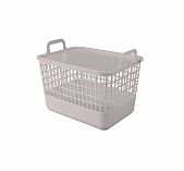 Корзина Econova Ково, с крышкой, 15 л, cветло-бежевый, 224х255х320 мм, 435218234