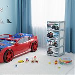 Комод четырехсекционный Little Angel Cool Супер трак, детский, серебристый