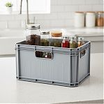 Ящик универсальный Бытпласт Евробокс, серый, 220х300х400 мм, 21.5 л