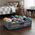 Ящик универсальный Бытпласт Евробокс, серый, 130х400х600 мм, 27 л