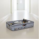 Ящик универсальный Бытпласт Евробокс, серый, 130х400х600 мм, 27 л