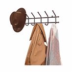 Вешалка настенная ЗМИ Норма 7, 7 крючков, металл, коричневая, 80х168х705 мм