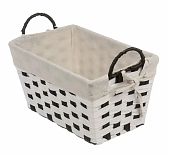 Корзина прямоугольная Y4-9668, плетеная, текстильная вкладка, 170х200х310 мм