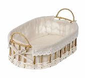 Корзина овальная Y4-9661, плетеная, текстильная вкладка, 110х240х360 мм