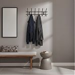 Вешалка настенная Рыжий Кот Gancio, 5 крючков, бронзовая, 9х23х51 см